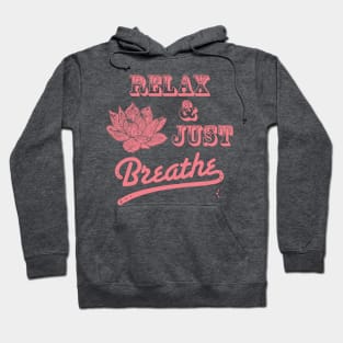 Relax & Just Breath | Lotus | Coral Hoodie